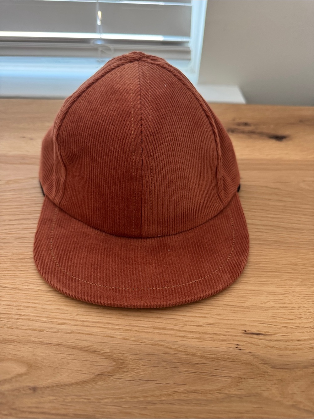 Kids Corduroy Baseball Cap - Rust Orange